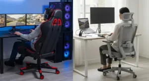 A cadeira gamer vs ergonômica é melhor para quem trabalha em casa?