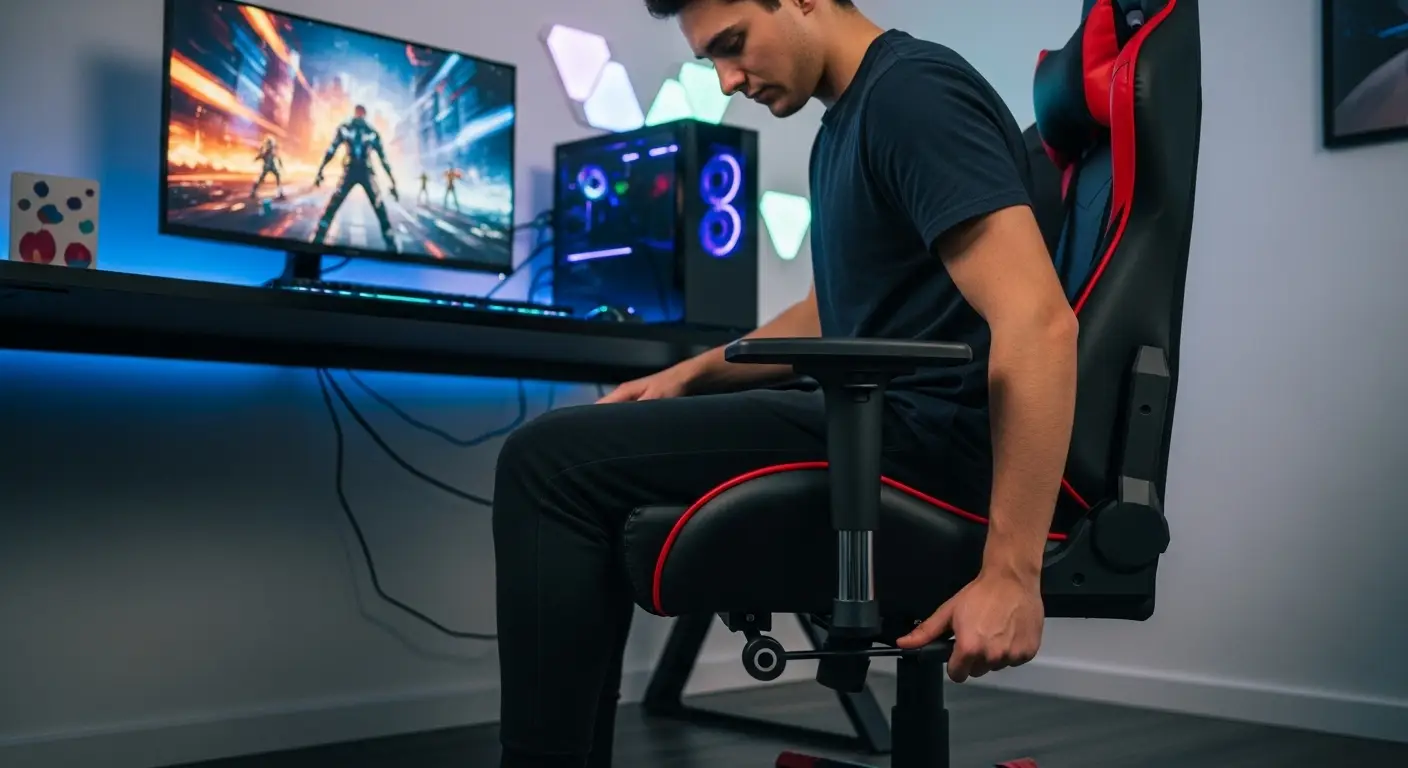 Como ajustar a altura do assento da cadeira gamer corretamente