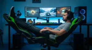 Cadeira gamer com maior inclinação