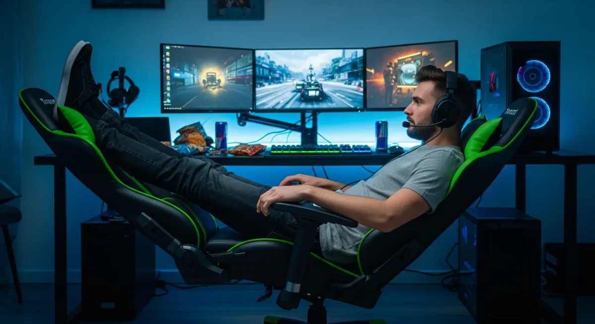 Cadeira gamer com maior inclinação