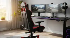 Cadeira gamer compacta para home office