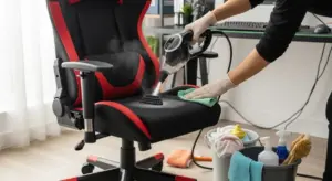 Como limpar a almofada lombar de uma cadeira gamer?